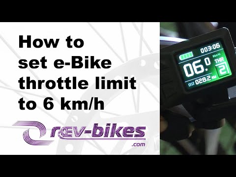 How to set e-Bike throttle limit to 6 km/h