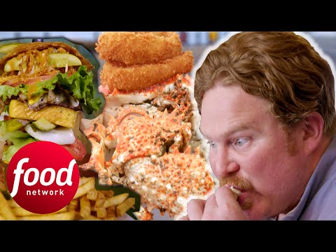 Casey's Top Sensational Seafood: 4 LB Mahi-Mahi Burger | Man V Food: Hall Of Fame