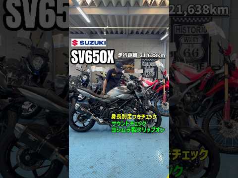 【SV650X】ヨシムラ菅&アンダーカウル装着!160cm女子vs174cm男子 足つき&Vツインサウンド紹介✨🔊 #MFD神戸店 #バイク #shorts