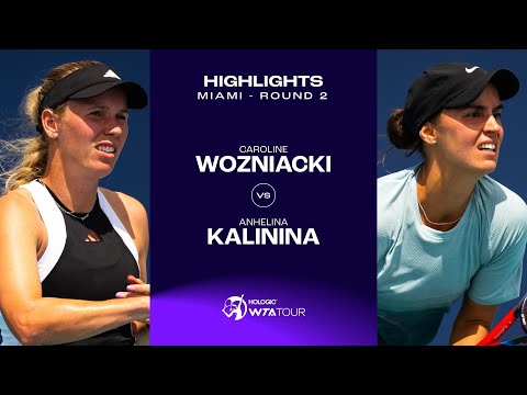 Caroline Wozniacki vs. Anhelina Kalinina | 2024 Miami Round 2 | WTA Match Highlights