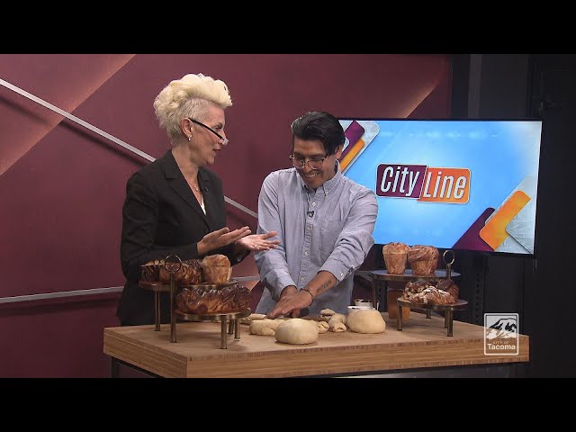 Co-owner of Lobo Bakery, Miguel Flores-Silver, makes a chocolate hazelnut Babka pastry with Cityline host Amanda Westbrooke live in our TV Tacoma studios. Miguel makes it look so easy!

You can find Lobo Bakery at the Proctor Farmers' Market and Maple Valley Farmers' Market on Saturdays from 9am-2pm and Lakewood Farmers Market, Tuesdays from 2-7pm.

lobobakery.com