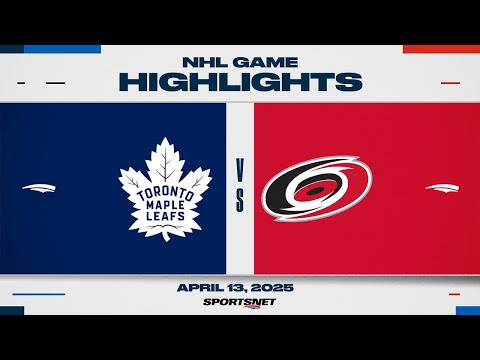 NHL Highlights | Maple Leafs vs. Hurricanes - April 13, 2025