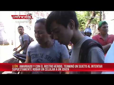 Propinan golpiza a delincuente que quiso robar celular en León - Nicaragua