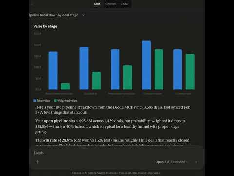 Stop Building Dashboards, Start Prompting Them - Visual of Daeda AI in Claude