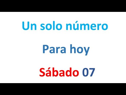 Un solo número para hoy Sábado 07 de septiembre, El campeón de los números