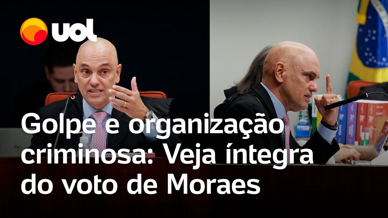 Moraes concorda com PGR e vota pela condenação de Bolsonaro veja discurso na íntegra