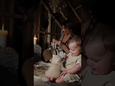 Tiny Kitten Can’t Stop Hugging Baby – Pure Joy in the Stone Age! 🐱👶🔥