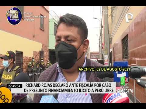 Richard Rojas declaró ante la fiscalía por caso de presunto financiamiento ilícito a Perú Libre
