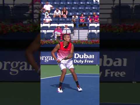 Kyrgios Hits 147kmh Jumping Forehand 💥