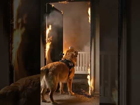 Animal warning to humans | Golden Retriever rescue a baby #dogs #rescue #animals #shorts