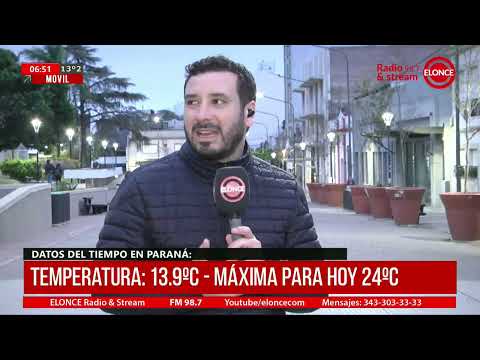 #MÓVIL - Damián Malatesta de recorrida por la ciudad con los primeros datos del tiempo