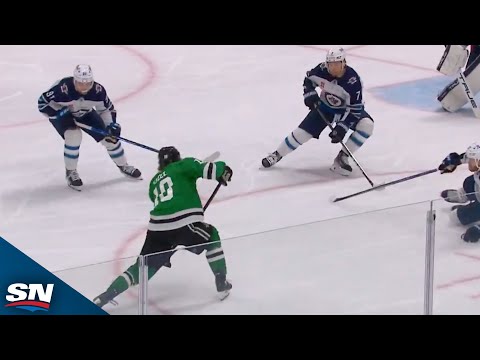 Stars Sam Steel Pounces On Rebounds And Roofs It Past Connor Hellebuyck