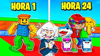 Pasé 24 HORAS JUGANDO STEAL A BRAINROT en ROBLOX 🤩⏱️