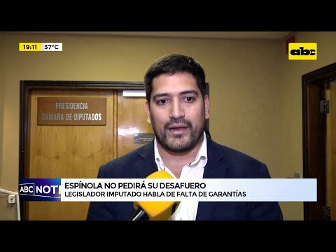 Mauricio Espínola no pedirá su desafuero: legislador imputado habla de falta de garantías