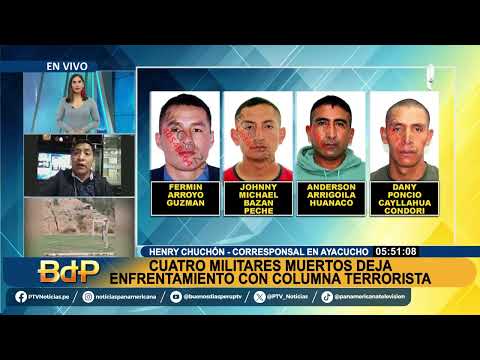 BDP Enfrentamiento con terroristas en Ayacucho deja 4 militares muertos