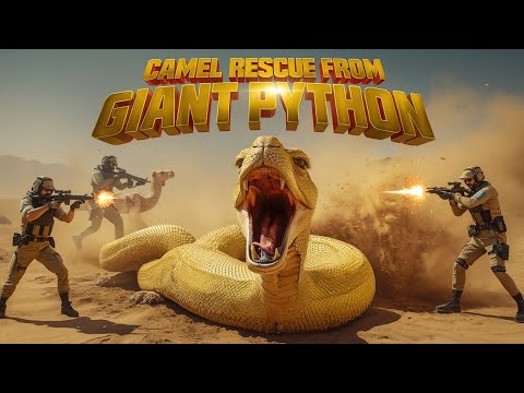 Epic Camel Rescue from Giant Python | Realistic Desert Battle | HDR Cinematic Wildlife Story.#viral 
