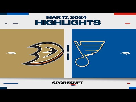 NHL Highlights | Ducks vs. Blues - March 17, 2024