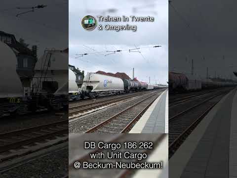 DB Cargo 186 262 with Unit-Cargo @ Beckum-Neubeckum! #db #deutschebahn #shorts #shortvideo
