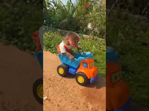 Little Kid Having Fun With Toy Car 🚗 | Cute Kids Video #baby #haveitoldyoulatelythatiloveyou #aibaby