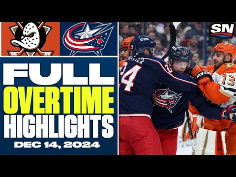 Anaheim Ducks at Columbus Blue Jackets | FULL Overtime Highlights - December 14, 2024