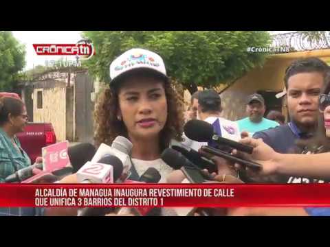 Alcaldía de Managua inaugura revestimiento de calle en El Redentor – Nicaragua