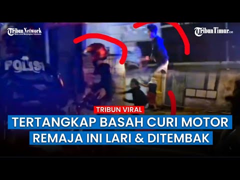 Detik-detik Pencuri Motor Ditembak Polisi saat Berusaha Kabur usai Tercyduk Beraksi