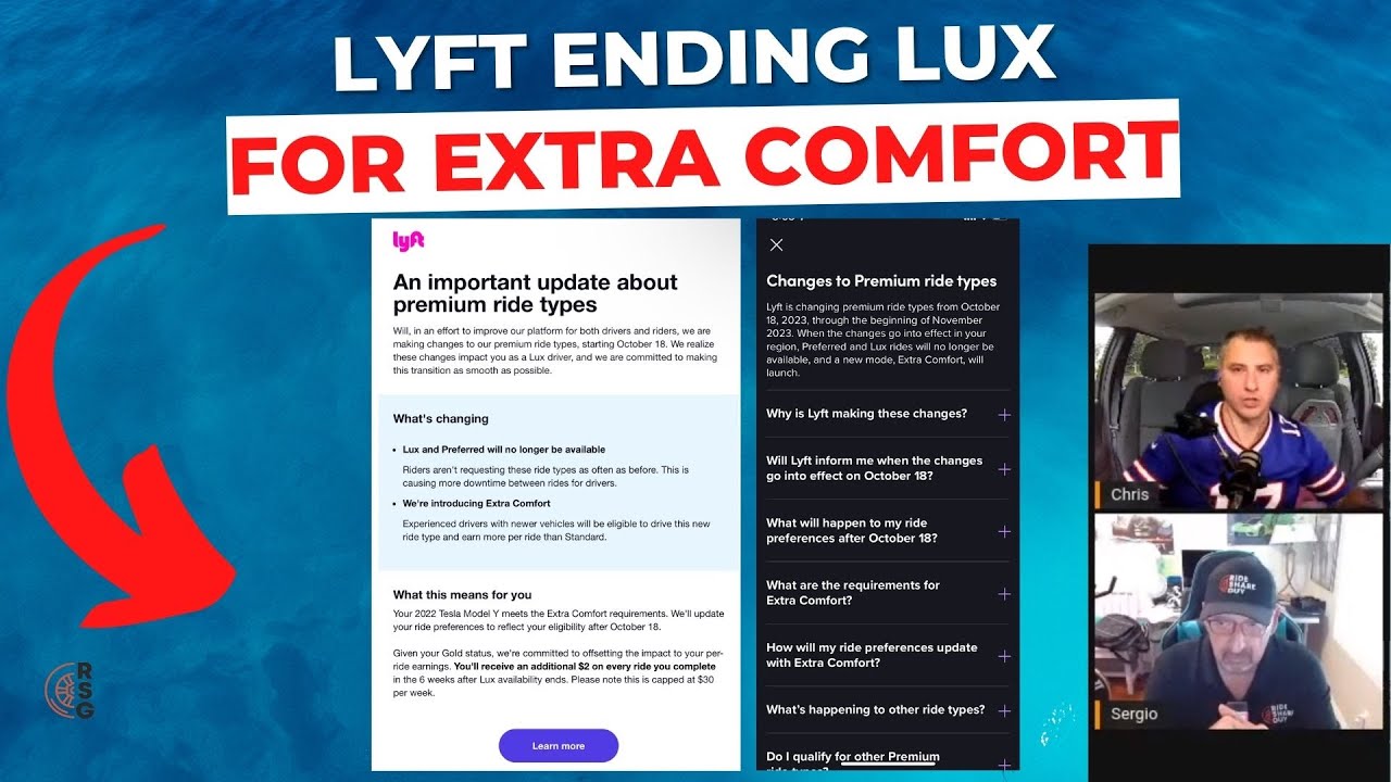 Lyft ENDING Lux For Extra Comfort