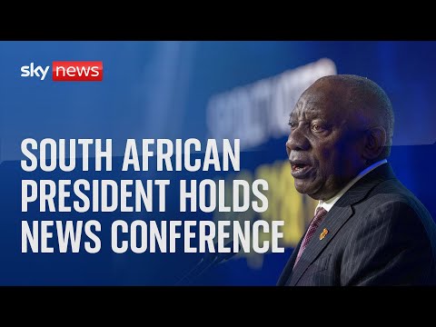 Watch live: South Africa President Cyril Ramaphosa news conference