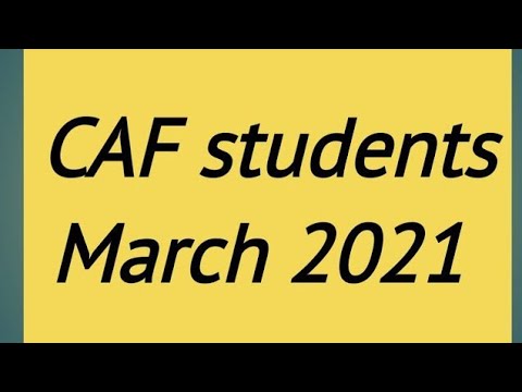 CAF March 2021 update