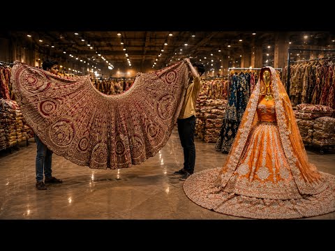 😍Surat का Biggest Bridal Lehenga Factory Outlet | Wholesale & Single Piece | Madhubala Factory Outle