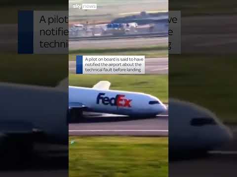 Watch a Boeing plane drag its nose across the Istanbul runway after landing gear fails