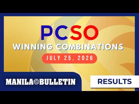 Lotto Draw Results, July 25, 2026 | Grand Lotto 6/55, Lotto 6/42, 6D, 3D, 2D
