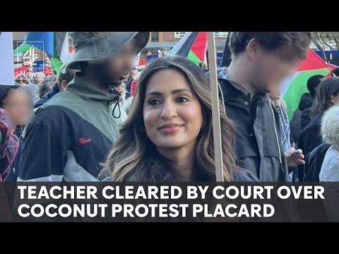 Woman cleared over coconut placard of Sunak and Braverman at pro-Palestine rally