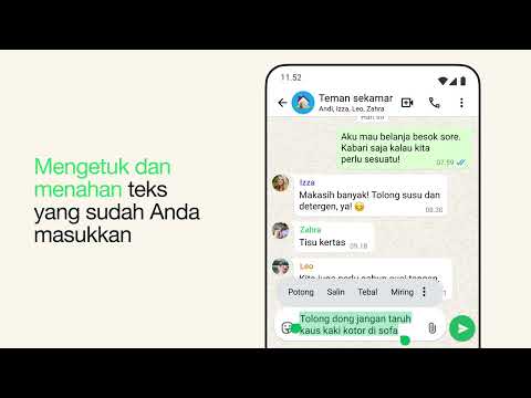 Cara bertanya ke Meta AI untuk bantuan menulis di Android | WhatsApp