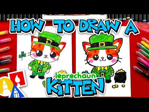 How To Draw The Cutest Leprechaun Kitten