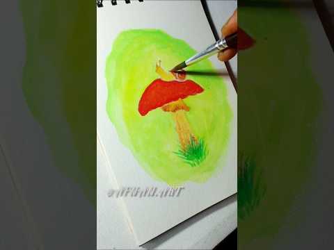 رسم حلزون صغير ✨🌱🍄🐌. لا تنسى اللايك 👍. #shorts #art #ytshorts #viral #اكسبلور