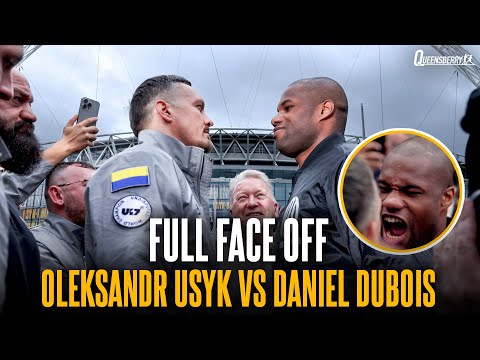 Oleksandr Usyk vs Daniel Dubois Face Off ERUPTS Outside of Wembley Stadium 🏟️🍿