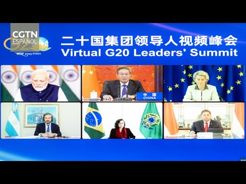 Premier chino asiste a cumbre virtual de líderes del G20