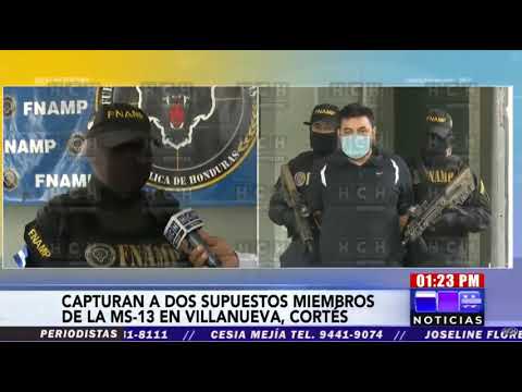 FNAMP captura a dos supuestos miembros de la MS-13 en Villanueva, Cortés