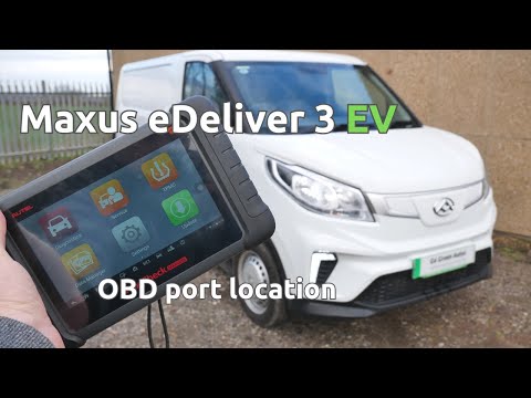 The OBD port location in a Maxus eDeliver 3 (or EV30) electric van