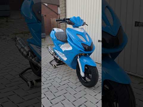 Blue Smurf Yamaha Aerox - TUNED #yamaha #aerox #tuning #70cc #yasuni