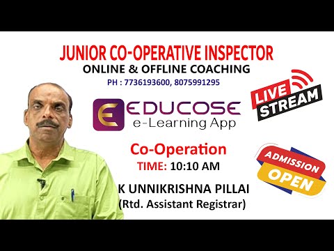 JUNIOR CO-OPERATIVE INSPECTOR : LIVE CLASS : CO - OPERATION