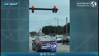 محاولة شاب للهروب من الشرطة