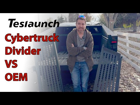 Teslaunch Cybertruck Vault Cargo Divider VS OEM