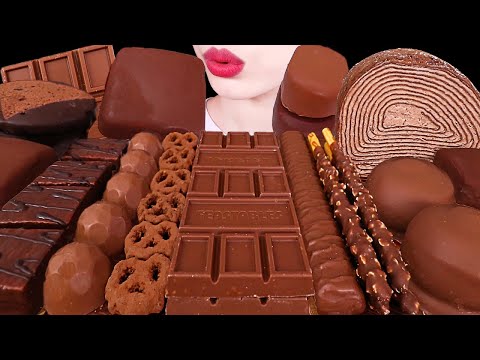 ASMR MUKBANG｜CHOCOLATE PARTY *ICE CREAM, MALTESERS, CREPE ROLL CAKE, TWIX, TICO, MARSHMALLOW 초콜릿 먹방