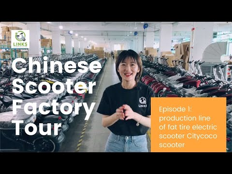 Chinese Scooter Factory Tour Episode 1: fat tire electric scooter Cityccoco scooter factory tour