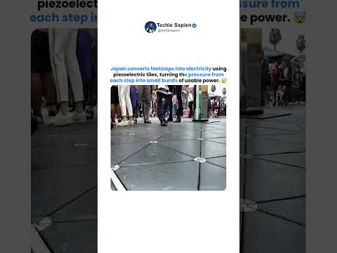 This Is How Japan Converts Footsteps Into Electricity Using Piezoelectric Tiles.🤯