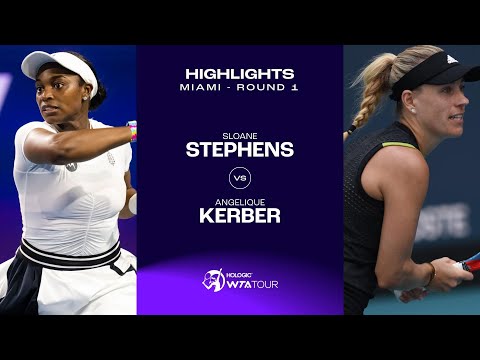 Sloane Stephens vs. Angelique Kerber | 2024 Miami Round 1 | WTA Match Highlights