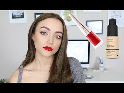 2 in 1 WEAR TEST | Fenty Beauty Lip Paint + The Ordinary Coverage Foundation