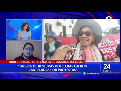 Presidente de Cámara de Comercio de Cusco: 80% de reservas hoteleras fueron canceladas por protestas